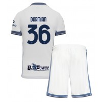 Echipament fotbal Inter Milan Matteo Darmian #36 Tricou Deplasare 2024-25 pentru copii maneca scurta (+ Pantaloni scurti)